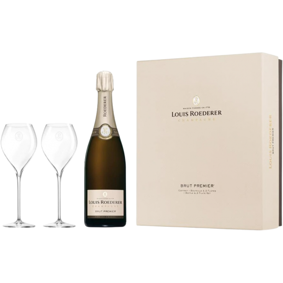 Louis Roederer Brut Premier with Glasses, Champagne